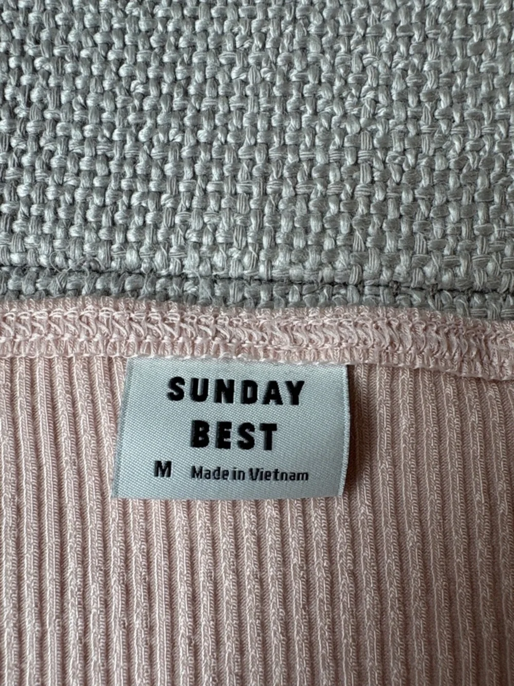 Sunday Best Soft Pink Ribbed One-Piece with Ruffle Straps - Picture 5 of 8